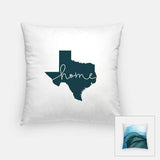 Texas ’home’ state silhouette - Pillow | Square / DarkSlateGray - Home Silhouette