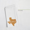 Texas ’home’ state silhouette - Tea Towel / DarkOrange - Home Silhouette