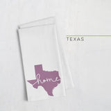 Texas ’home’ state silhouette - Tea Towel / Purple - Home Silhouette