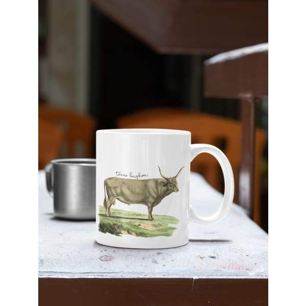Texas state animal | Texas Longhorn - Mug | 11 oz - State Animal
