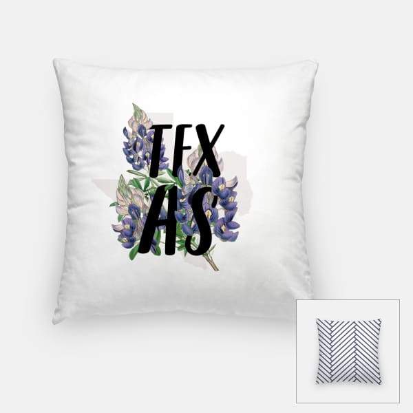 Texas state flower | Bluebonnet - Pillow | Square - State Flower