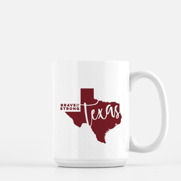 Texas State Song | Brave and Strong - Mug | 15 oz / Maroon - State Song
