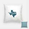 Texas State Song | Brave and Strong - Pillow | Square / Teal - State Song