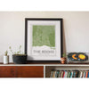 The Bronx New York road map and skyline - 5x7 Unframed Print / OliveDrab - City Map and Skyline