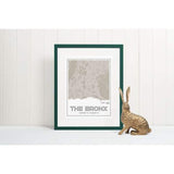 The Bronx New York road map and skyline - 5x7 Unframed Print / Tan - City Map and Skyline
