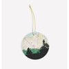 The Villages Florida city skyline with vintage The Villages map - Ornament - City Map Skyline