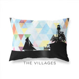 The Villages Florida geometric skyline - Pillow | Lumbar / LightSkyBlue - Geometric Skyline