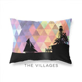 The Villages Florida geometric skyline - Pillow | Lumbar / RebeccaPurple - Geometric Skyline