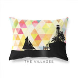 The Villages Florida geometric skyline - Pillow | Lumbar / Yellow - Geometric Skyline