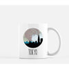 Tokyo city skyline with vintage Tokyo map - Mug | 11 oz - City Map Skyline