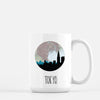 Tokyo city skyline with vintage Tokyo map - Mug | 15 oz - City Map Skyline