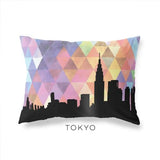 Tokyo Japan geometric skyline - Pillow | Lumbar / RebeccaPurple - Geometric Skyline