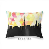 Toronto Ontario geometric skyline - Pillow | Lumbar / Yellow - Geometric Skyline