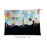 Toronto Ontario geometric skyline - Pouch | Small / LightSkyBlue - Geometric Skyline