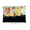 Toronto Ontario geometric skyline - Pouch | Small / Yellow - Geometric Skyline
