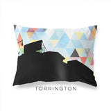 Torrington Connecticut geometric skyline - Pillow | Lumbar / LightSkyBlue - Geometric Skyline