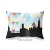 Toulouse France geometric skyline - Pillow | Lumbar / LightSkyBlue - Geometric Skyline