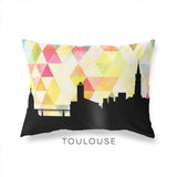 Toulouse France geometric skyline - Pillow | Lumbar / Yellow - Geometric Skyline