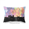 Trondheim Norway geometric skyline - Pillow | Lumbar / RebeccaPurple - Geometric Skyline
