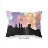 Tucker Georgia geometric skyline - Pillow | Lumbar / RebeccaPurple - Geometric Skyline