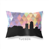 Tucson Arizona geometric skyline - Pillow | Lumbar / RebeccaPurple - Geometric Skyline