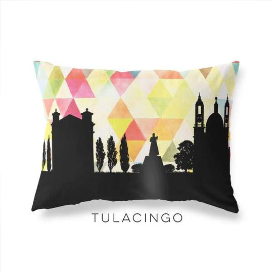 Tulacingo Mexico geometric skyline - Pillow | Lumbar / Yellow - Geometric Skyline