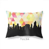 Tulsa Oklahoma geometric skyline - Pillow | Lumbar / Yellow - Geometric Skyline
