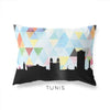 Tunis Tunisia geometric skyline - Pillow | Lumbar / LightSkyBlue - Geometric Skyline