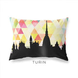 Turin Italy geometric skyline - Pillow | Lumbar / Yellow - Geometric Skyline