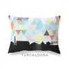 Tuscaloosa Alabama geometric skyline - Pillow | Lumbar / LightSkyBlue - Geometric Skyline