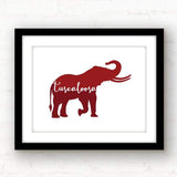 Tuscaloosa Alabama red elephant - City Map Skyline
