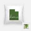 Utah ’home’ state silhouette - Pillow | Square / DarkGreen - Home Silhouette