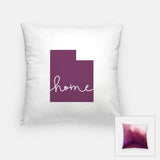 Utah ’home’ state silhouette - Pillow | Square / Purple - Home Silhouette