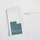 Utah ’home’ state silhouette - Tea Towel / DarkSlateGray - Home Silhouette