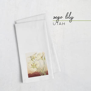 Utah Sego Lily | State Flower Series - Tea Towel - State Flower
