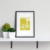 Utah State Song | Land of the Sunny Skies - 5x7 Unframed Print / Khaki - State Song