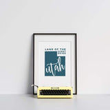 Utah State Song | Land of the Sunny Skies - 5x7 Unframed Print / Teal - State Song