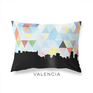 Valencia Venezuela geometric skyline - Pillow | Lumbar / LightSkyBlue - Geometric Skyline