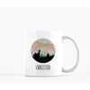 Vancouver British Columbia city skyline with vintage Vancouver map - Mug | 11 oz - City Map Skyline