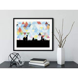 Vancouver British Columbia geometric skyline - 5x7 Unframed Print / LightSkyBlue - Geometric Skyline