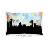 Vancouver British Columbia geometric skyline - Pillow | Lumbar / LightSkyBlue - Geometric Skyline