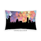 Vancouver British Columbia geometric skyline - Pillow | Lumbar / RebeccaPurple - Geometric Skyline