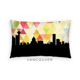 Vancouver British Columbia geometric skyline - Pillow | Lumbar / Yellow - Geometric Skyline
