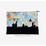 Vancouver British Columbia geometric skyline - Pouch | Small / LightSkyBlue - Geometric Skyline