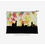 Vancouver British Columbia geometric skyline - Pouch | Small / Yellow - Geometric Skyline