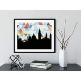 Venice Italy geometric skyline - 5x7 Unframed Print / LightSkyBlue - Geometric Skyline