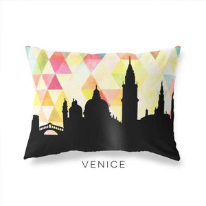 Venice Italy geometric skyline - Pillow | Lumbar / Yellow - Geometric Skyline