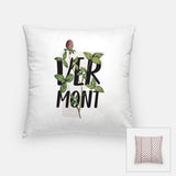 Vermont state flower | Red Clover - Pillow | Square - State Flower