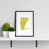 Vermont State | Freedom and Unity - 5x7 Unframed Print / Khaki - State Song