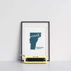 Vermont State | Freedom and Unity - 5x7 Unframed Print / Teal - State Song